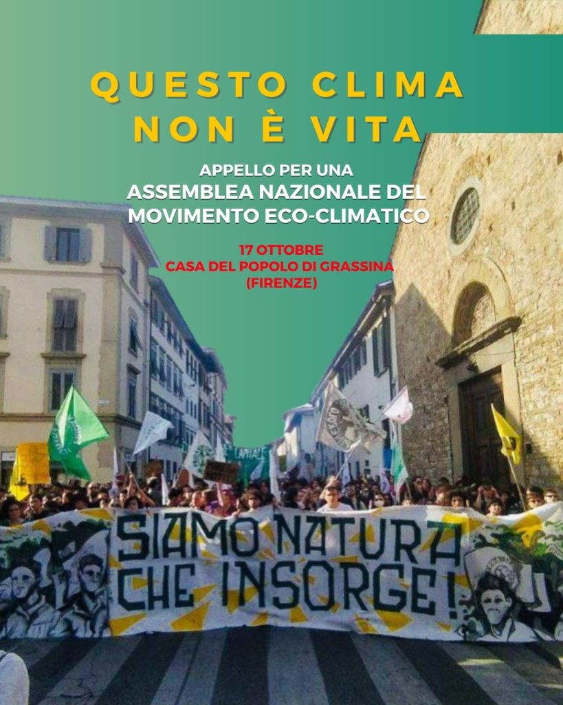 QUESTO CLIMA NON È VITA - Assemblea nazionale del movimento ecoclimatico